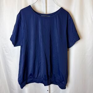 NWT Cacique Blue Swim Shirt Top Tee Sun Protection UPF 50+ Size 20 Resortwear